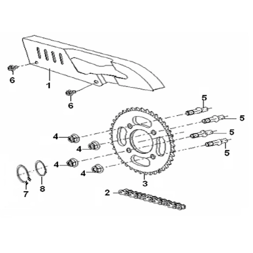 KUBA SUPERLIGHT 125 MOTOR ZİNCİRİ #KM 74285